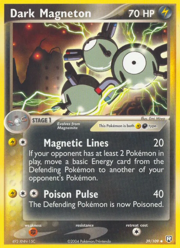 Dark Magneton — Team Rocket Returns #39 (Pokémon TCG card)