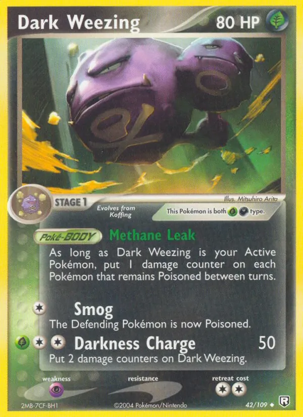 Dark Weezing — Team Rocket Returns #42 (Pokémon TCG card)