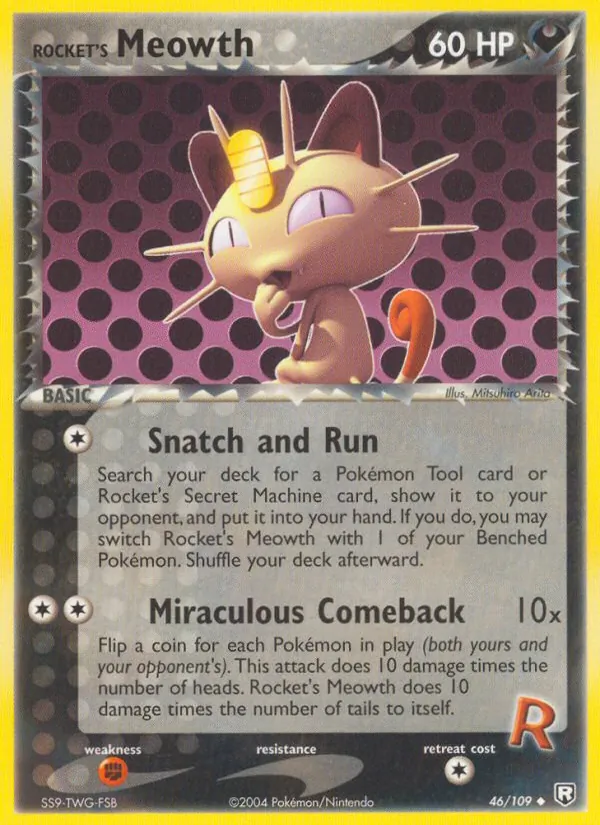 Rocket's Meowth — Team Rocket Returns #46 (Pokémon TCG card)