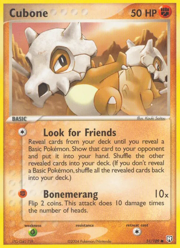 Cubone — Team Rocket Returns #51 (Pokémon TCG card)