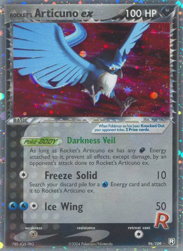 Rocket's Articuno ex — Team Rocket Returns #96 (Pokémon TCG card)