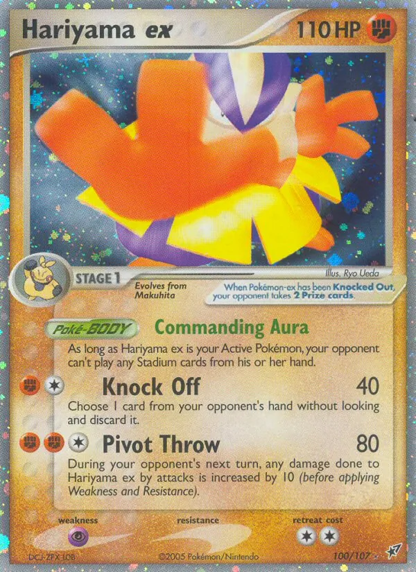 Hariyama ex — Deoxys #100 (Pokémon TCG card)