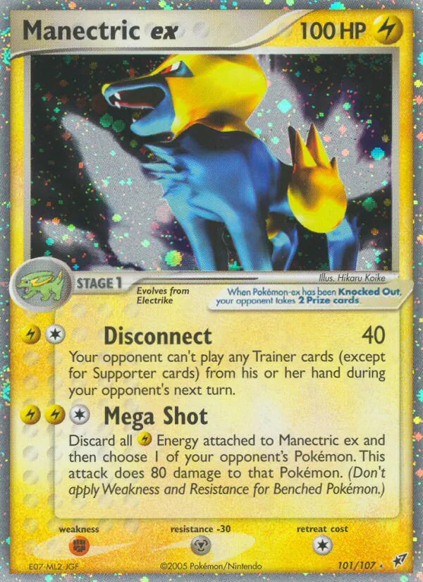 Manectric ex — Deoxys #101 (Pokémon TCG card)