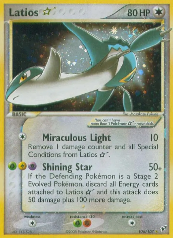 Latios ☆ — Deoxys #106 (Pokémon TCG card)