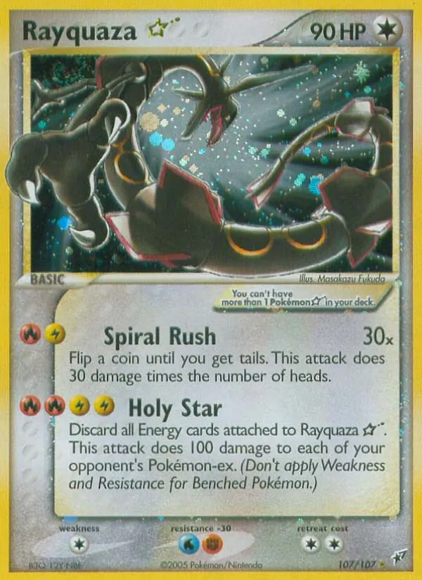 Rayquaza ☆ — Deoxys #107 (Pokémon TCG card)