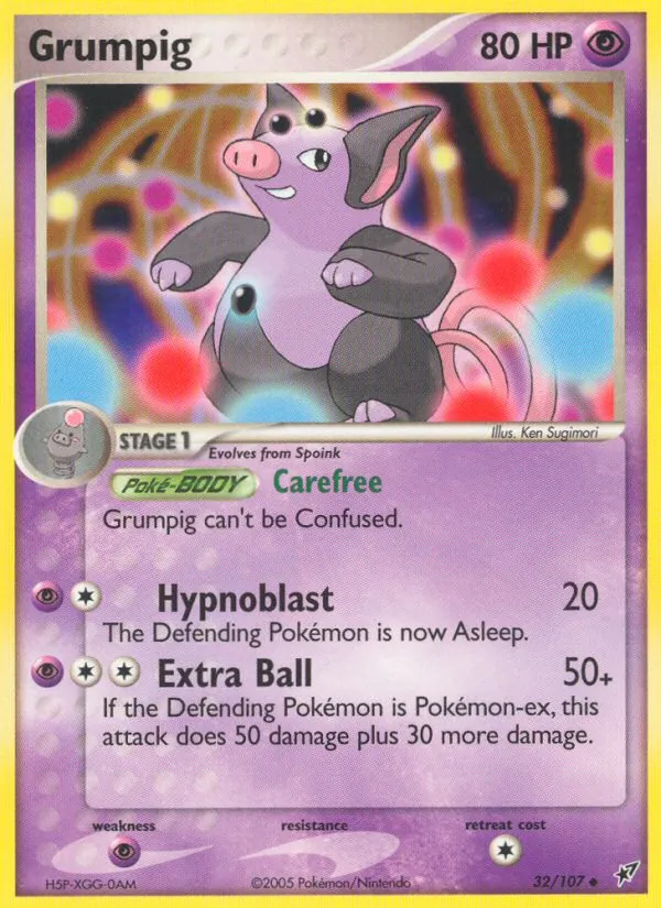 Grumpig — Deoxys #32 (Pokémon TCG card)