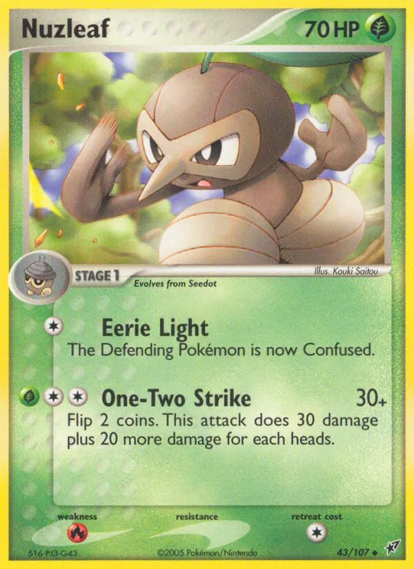 Nuzleaf — Deoxys #43 (Pokémon TCG card)