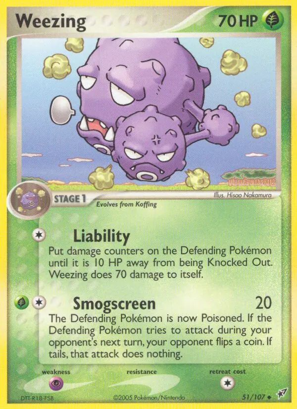 Weezing — Deoxys #51 (Pokémon TCG card)