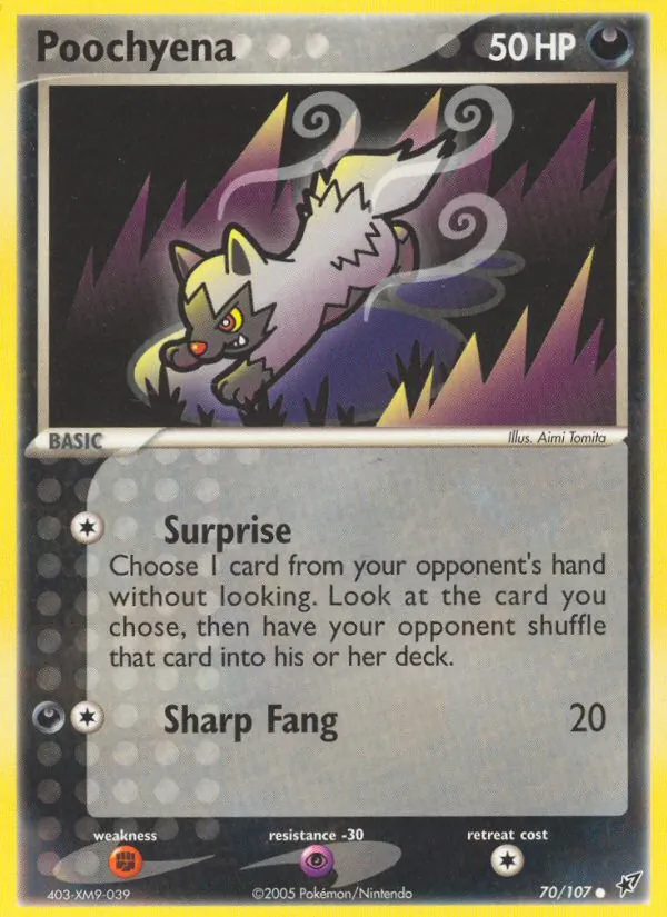 Poochyena — Deoxys #70 (Pokémon TCG card)