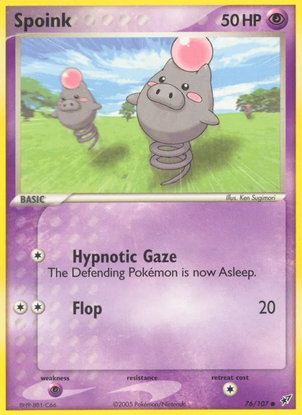 Spoink — Deoxys #76 (Pokémon TCG card)