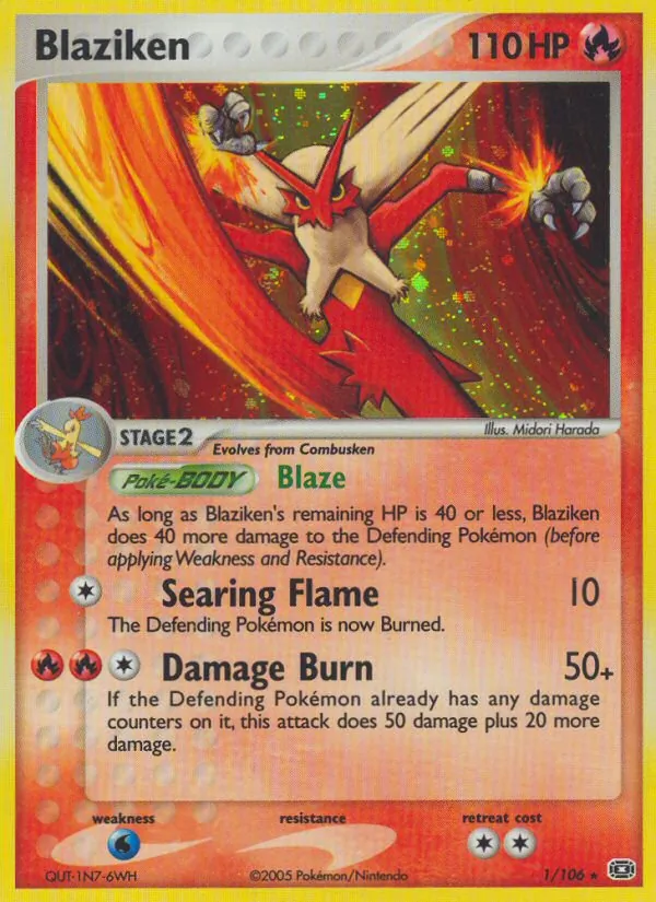 Blaziken — Emerald #1 (Pokémon TCG card)