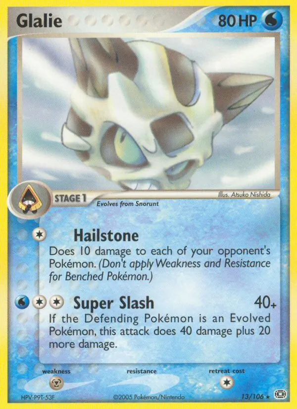 Glalie — Emerald #13 (Pokémon TCG card)