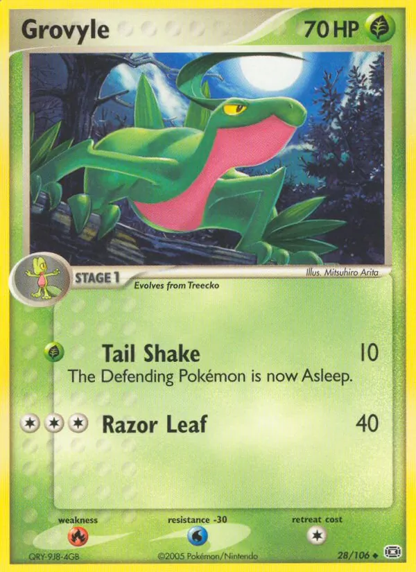 Grovyle — Emerald #28 (Pokémon TCG card)