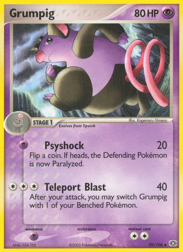 Grumpig — Emerald #29 (Pokémon TCG card)