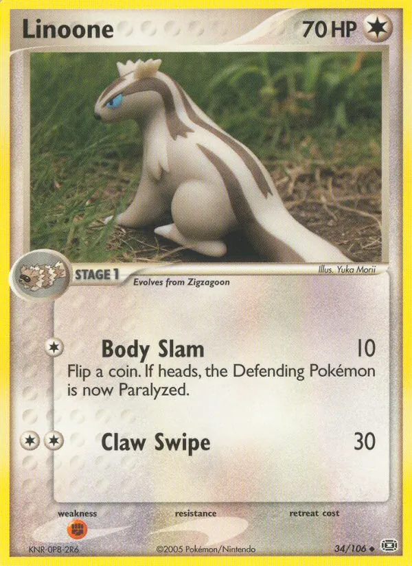 Linoone — Emerald #34 (Pokémon TCG card)