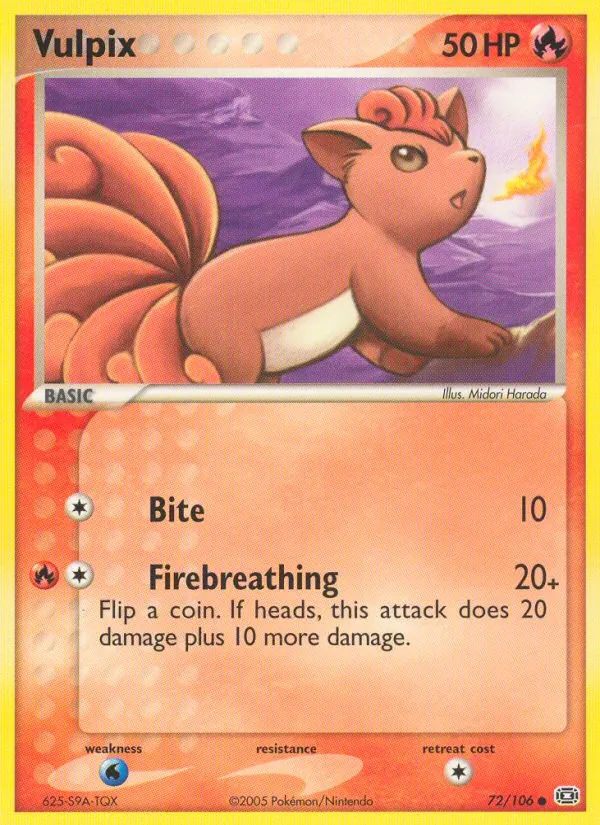 Vulpix — Emerald #72 (Pokémon TCG card)