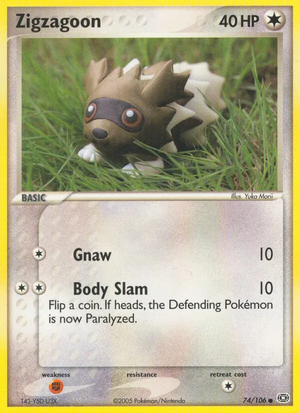 Zigzagoon — Emerald #74 (Pokémon TCG card)
