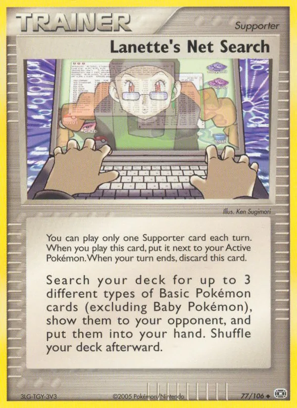 Lanette's Net Search — Emerald #77 (Pokémon TCG card)