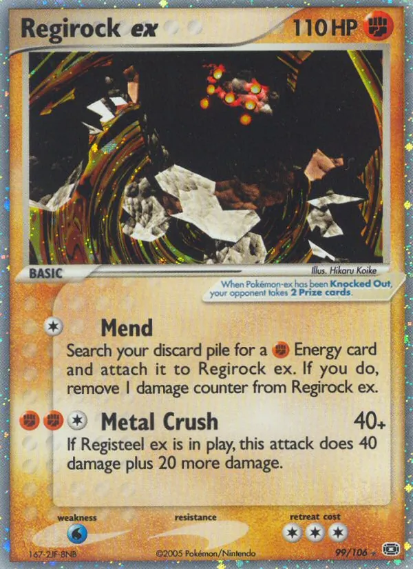 Regirock ex — Emerald #99 (Pokémon TCG card)