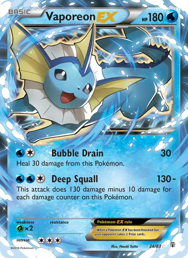 Vaporeon EX — Generations #24 (Pokémon TCG card)