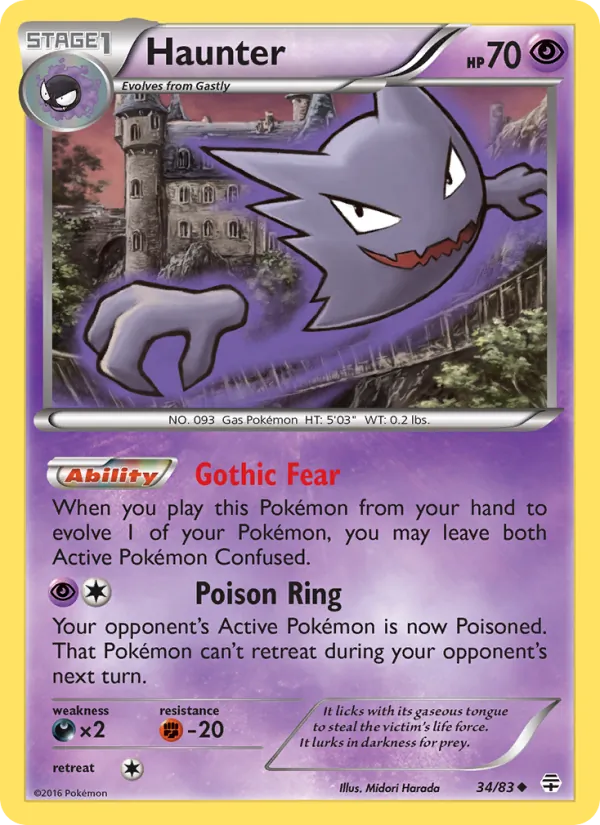 Haunter — Generations #34 (Pokémon TCG card)