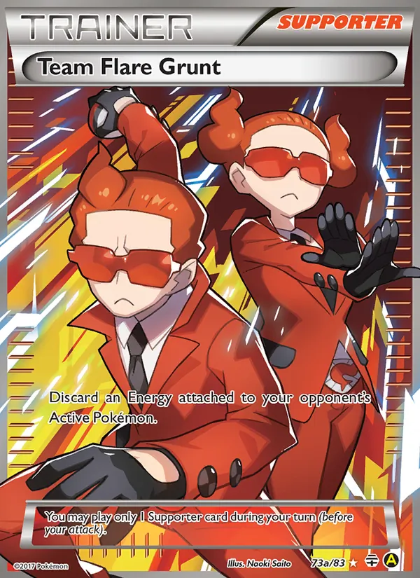 Team Flare Grunt — Generations #73a (Pokémon TCG card)