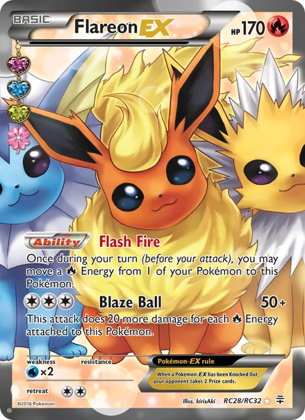 Flareon EX — Generations #RC28 (Pokémon TCG card)