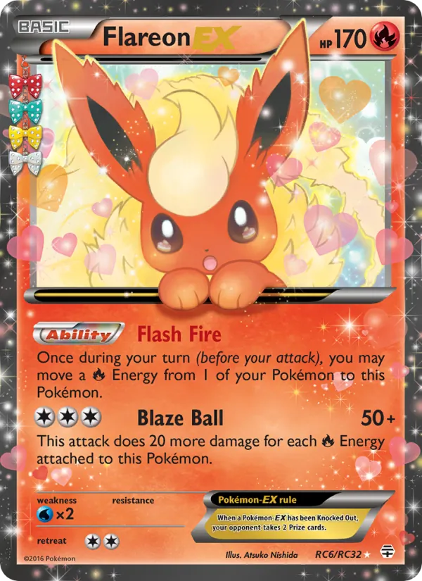 Flareon EX — Generations #RC6 (Pokémon TCG card)