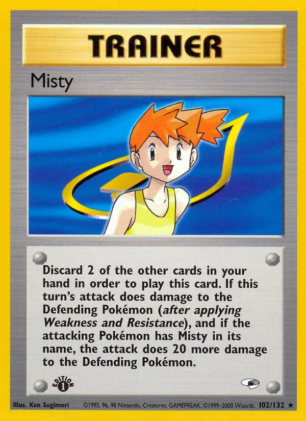 Misty — Gym Heroes #102 (Pokémon TCG card)