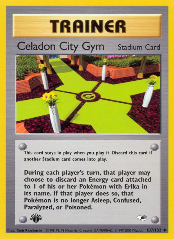 Celadon City Gym — Gym Heroes #107 (Pokémon TCG card)