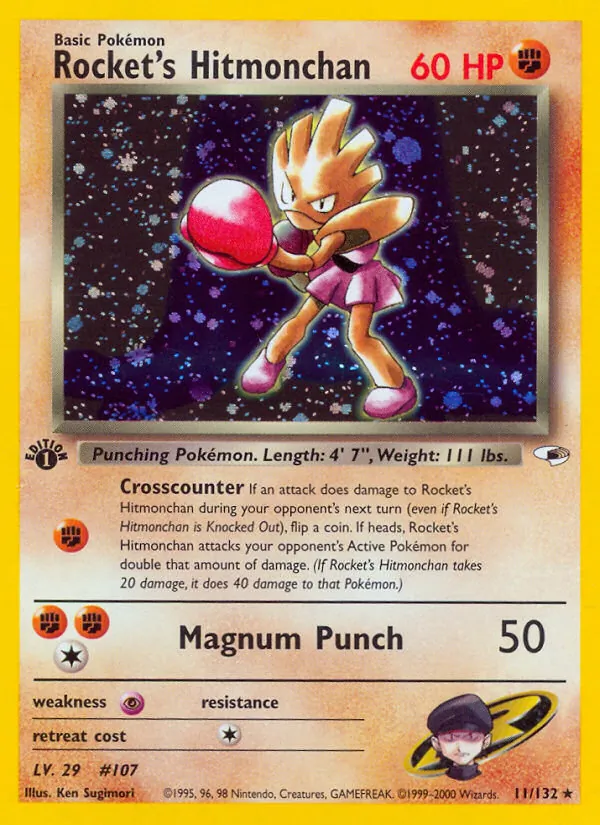 Rocket's Hitmonchan — Gym Heroes #11 (Pokémon TCG card)