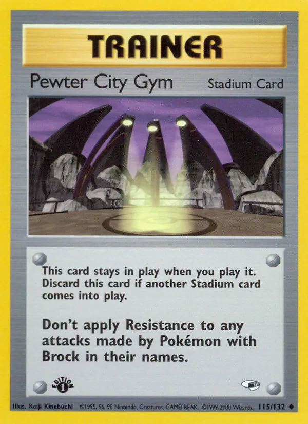 Pewter City Gym — Gym Heroes #115 (Pokémon TCG card)