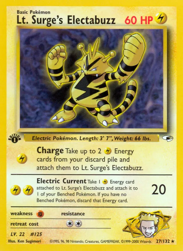 Lt. Surge's Electabuzz — Gym Heroes #27 (Pokémon TCG card)