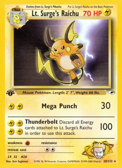 Lt. Surge's Raichu (Gym Heroes #28)