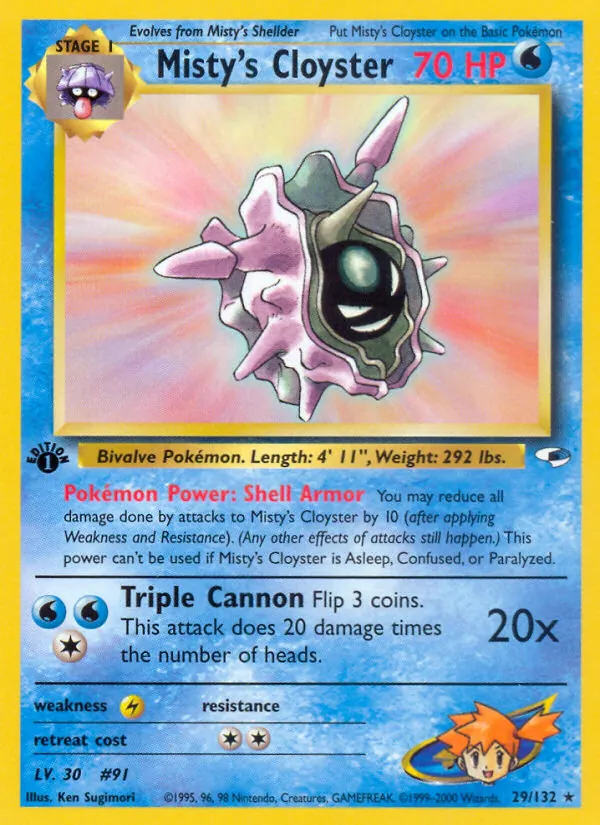 Misty's Cloyster — Gym Heroes #29 (Pokémon TCG card)