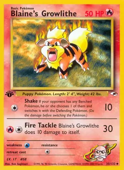 Blaine's Growlithe (Gym Heroes #35)