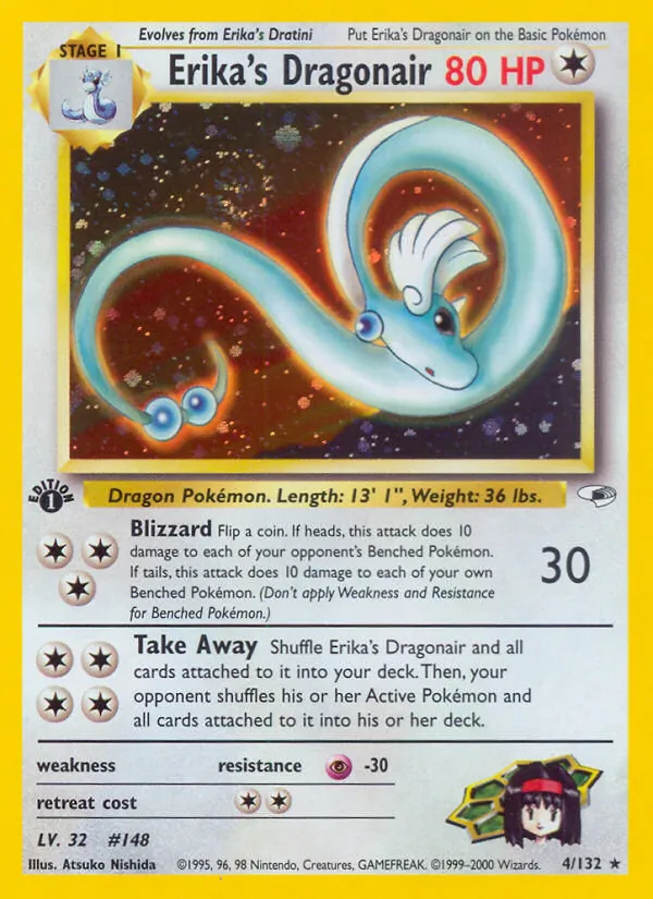 Erika's Dragonair — Gym Heroes #4 (Pokémon TCG card)