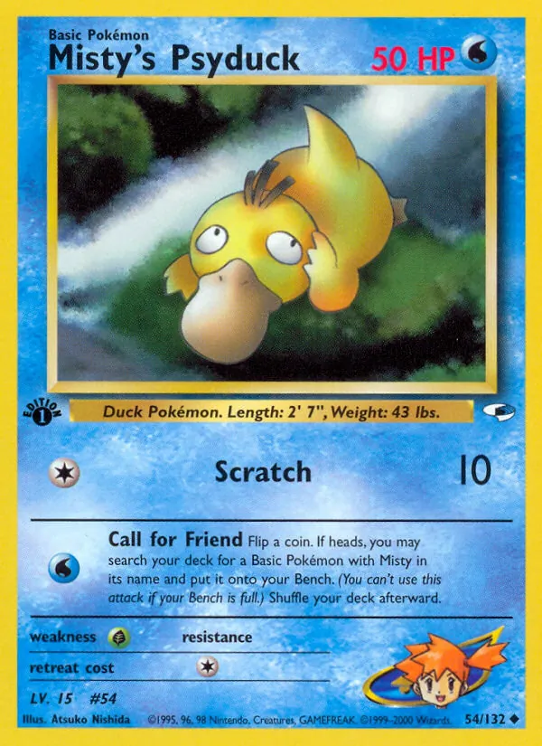 Misty's Psyduck — Gym Heroes #54 (Pokémon TCG card)