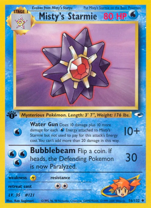 Misty's Starmie — Gym Heroes #56 (Pokémon TCG card)