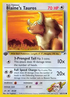 Blaine's Tauros (Gym Heroes #64)