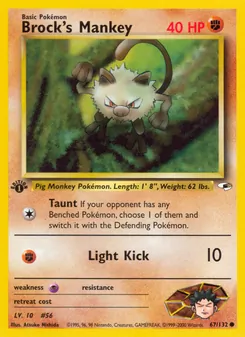 Brock's Mankey (Gym Heroes #67)