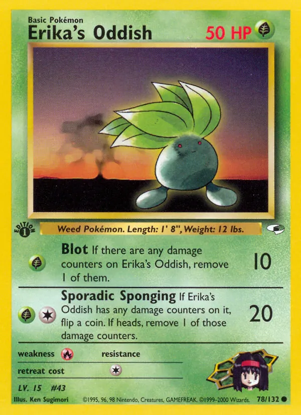 Erika's Oddish — Gym Heroes #78 (Pokémon TCG card)
