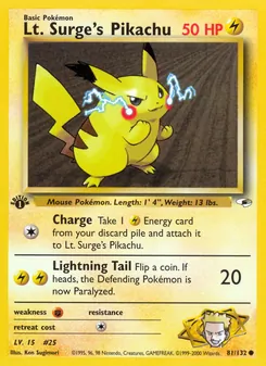 Lt. Surge's Pikachu (Gym Heroes #81)