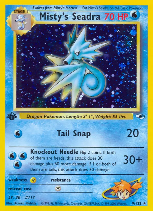 Misty's Seadra — Gym Heroes #9 (Pokémon TCG card)