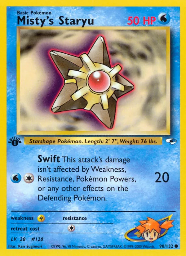 Misty's Staryu — Gym Heroes #90 (Pokémon TCG card)