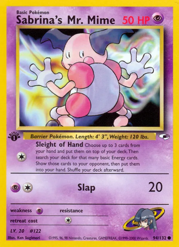 Sabrina's Mr. Mime — Gym Heroes #94 (Pokémon TCG card)