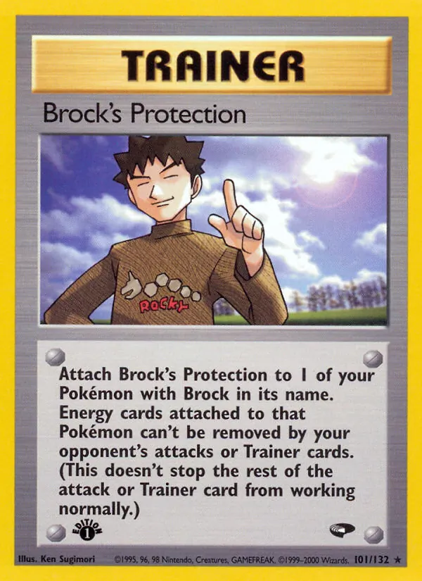 Brock's Protection — Gym Challenge #101 (Pokémon TCG card)