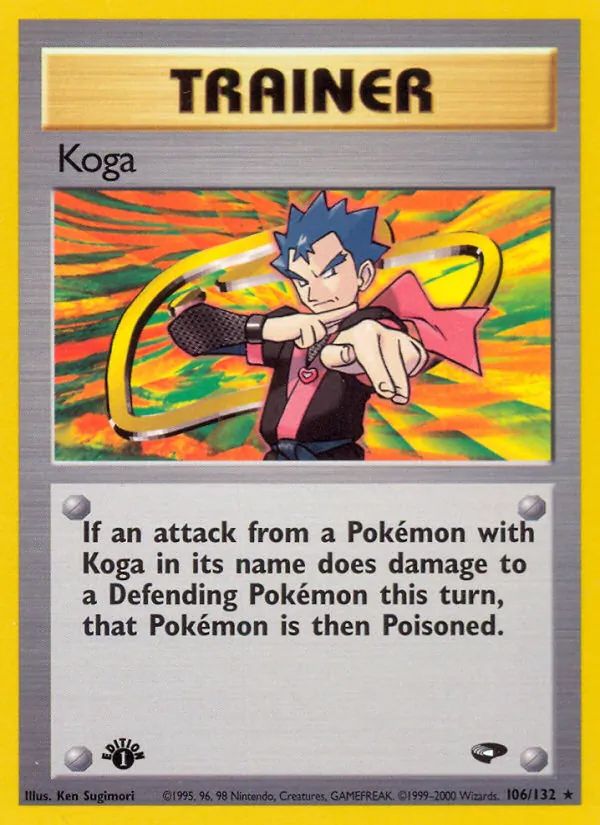 Koga — Gym Challenge #106 (Pokémon TCG card)