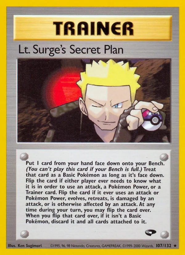 Lt. Surge's Secret Plan — Gym Challenge #107 (Pokémon TCG card)
