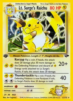 Lt. Surge's Raichu (Gym Challenge #11)